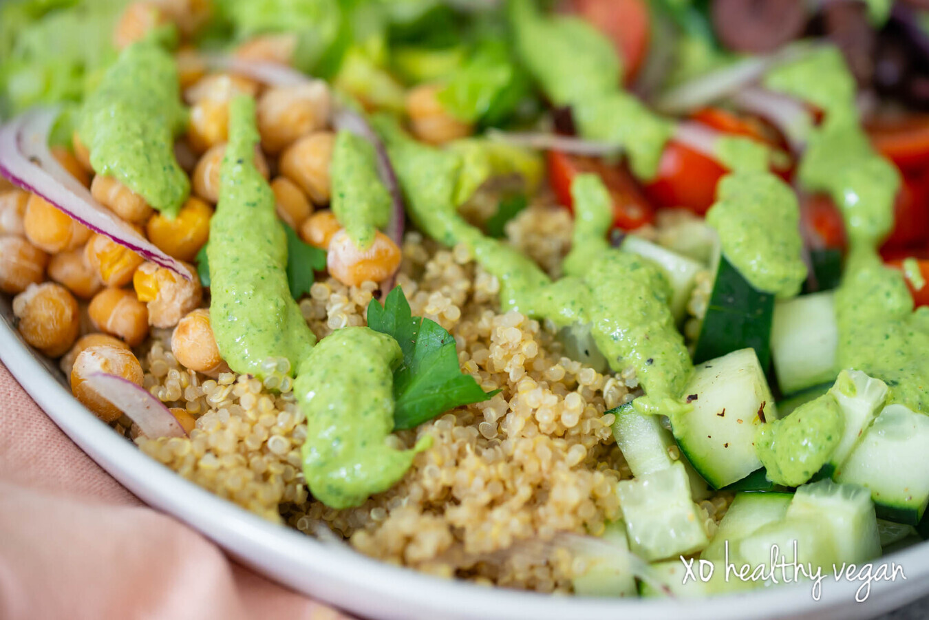 Vegan Mediterranean Salad Bowl :: Healthy Vegan with Colleen Holland